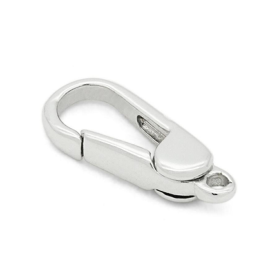 【1個売り】 留め具 18金 ホワイトゴールド フリーフック 縦11.0mm 横4.5mm カニカン カニ環 クラスプ｜手芸用品 パーツ 部品 K18WG 貴金属_2