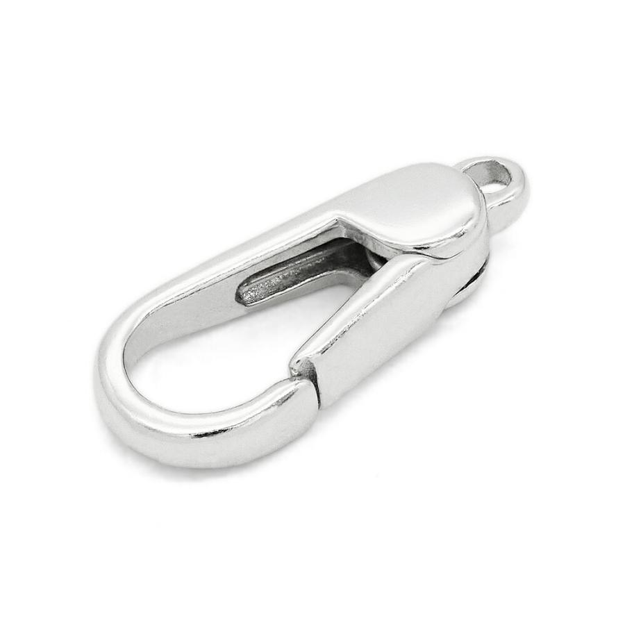 【1個売り】 留め具 18金 ホワイトゴールド フリーフック 縦11.0mm 横4.5mm カニカン カニ環 クラスプ｜手芸用品 パーツ 部品 K18WG 貴金属_3