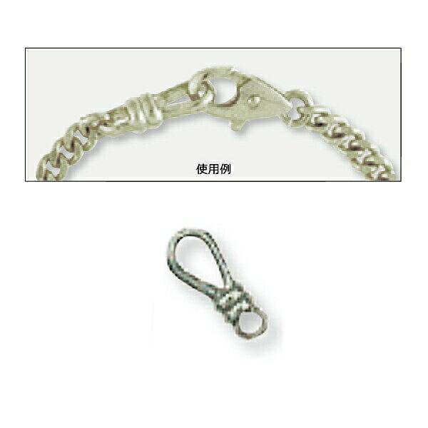 【1個売り】 エンドパーツ 18金 ホワイトゴールド フック受け金具 縦8.0mm 横3.5mm 留め具|手芸用品 金具 飾り パーツ 部品 K18WG 貴金属