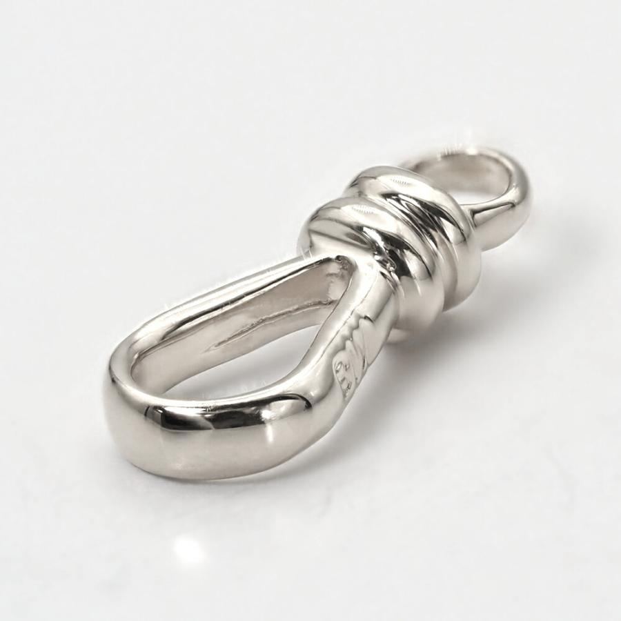 【1個売り】 エンドパーツ 18金 ホワイトゴールド フック受け金具 縦8.0mm 横3.5mm 留め具|手芸用品 金具 飾り パーツ 部品 K18WG 貴金属