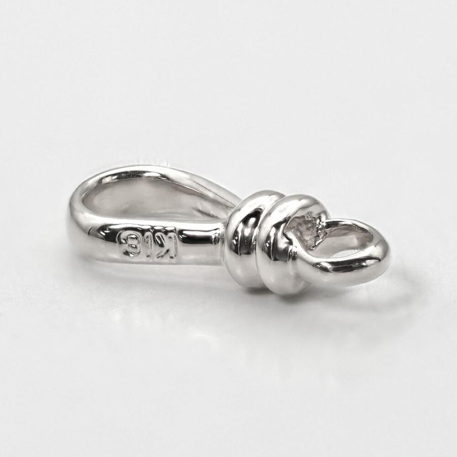 【1個売り】 エンドパーツ 18金 ホワイトゴールド フック受け金具 縦8.0mm 横3.5mm 留め具|手芸用品 金具 飾り パーツ 部品 K18WG 貴金属
