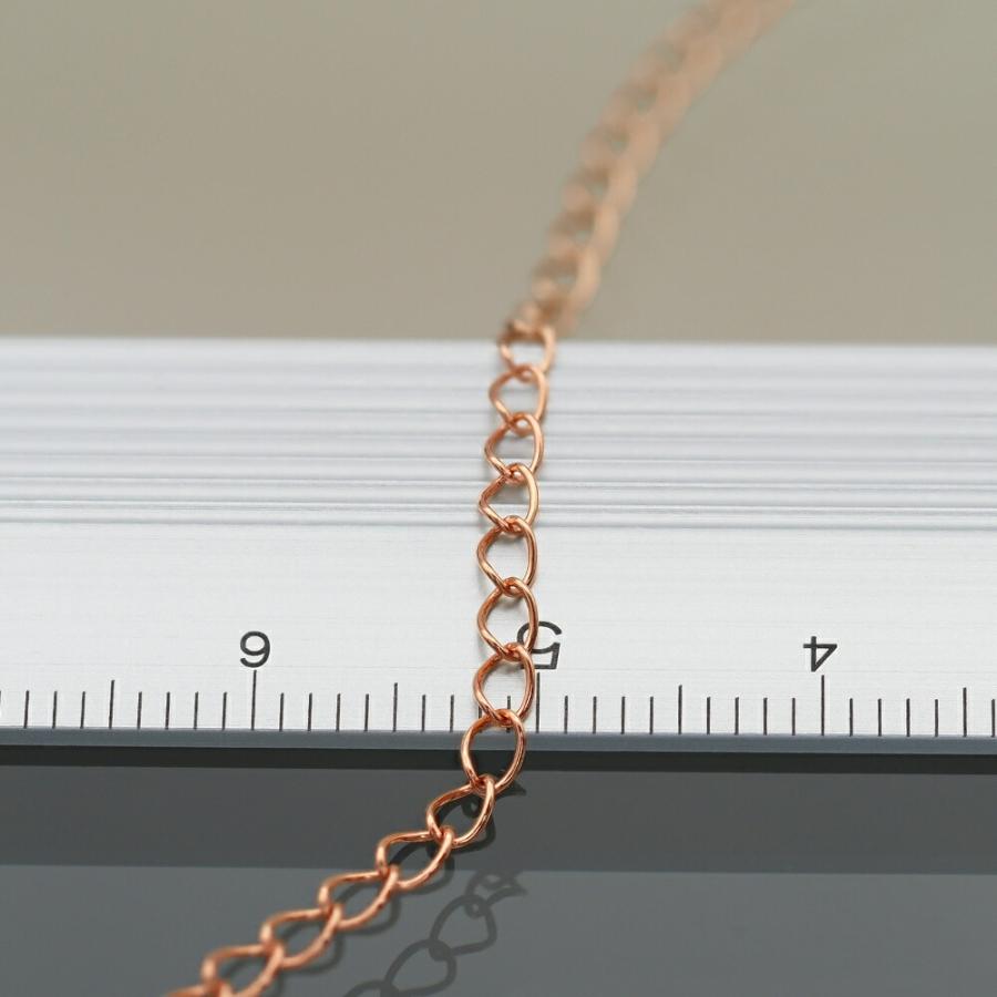 ネックレス用の延長アジャスター 10金 ピンクゴールド 荒喜平（イチゴ） 幅2.1mm｜鎖 K10PG k10 10k 貴金属 ジュエリー レディース メンズ_4