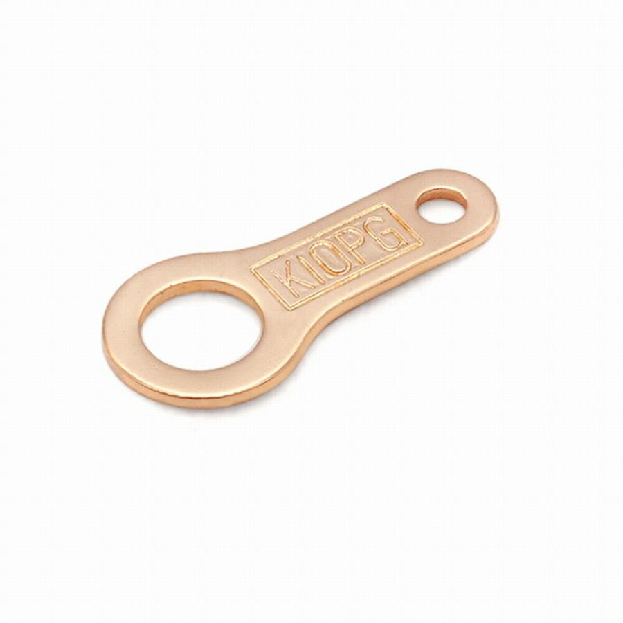 1個売り】 留め具 10金 ピンクゴールド 小プレート 縦7.0mm ダルマカン