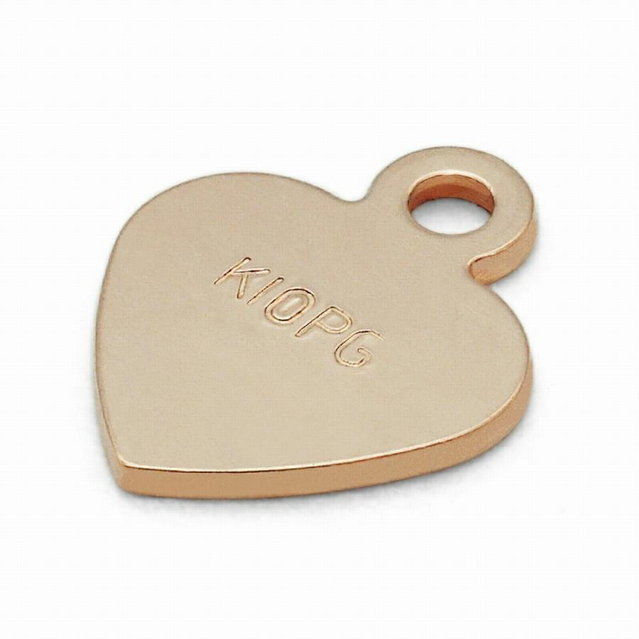 アガットハート型ゴールド10金チャーム 1個売り】 チャームパーツ 10金 イエローゴールド プレート