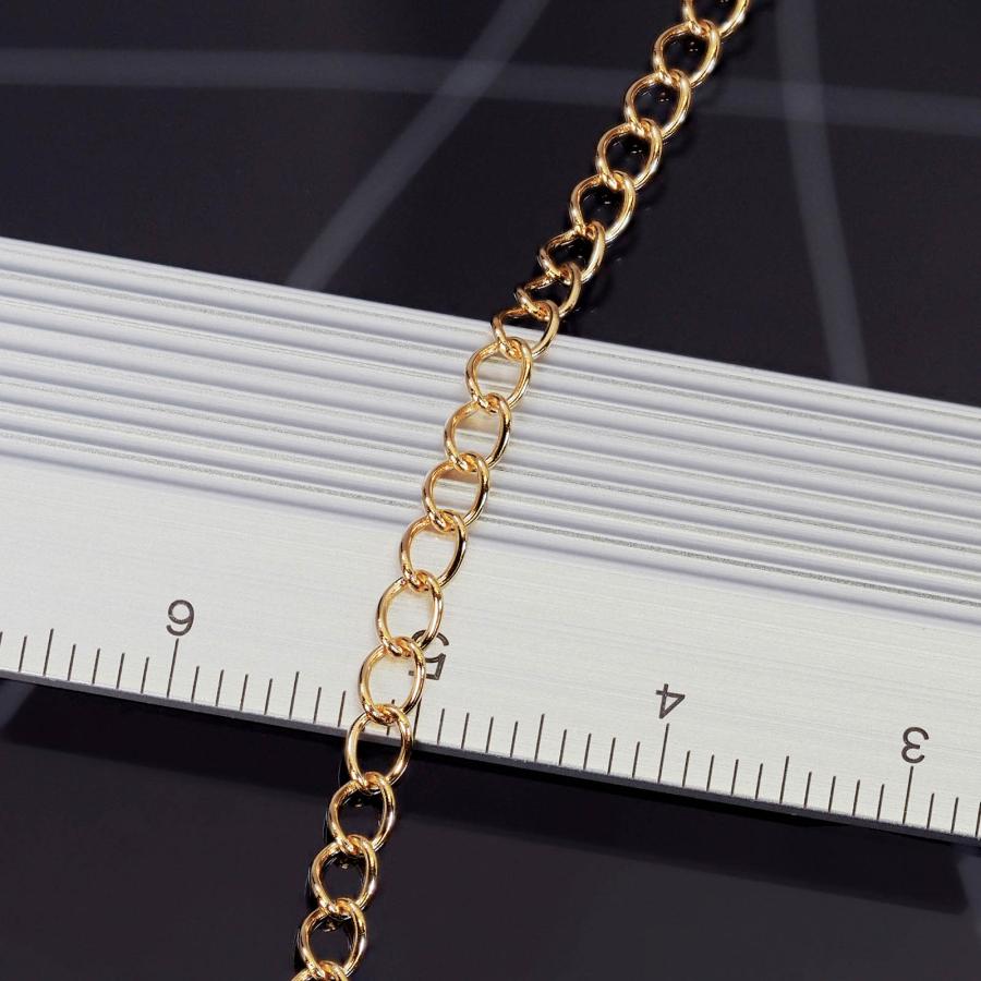 ネックレス用の延長アジャスター 10金 イエローゴールド 荒喜平（ひし形） 幅2.6mm｜鎖 K10YG k10 10k 貴金属 ジュエリー レディース_4