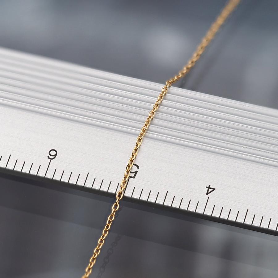 ネックレス チェーン 10金 イエローゴールド 小豆チェーン 幅0.7mm｜鎖 K10YG k10 10k 貴金属 ジュエリー レディース メンズの画像
