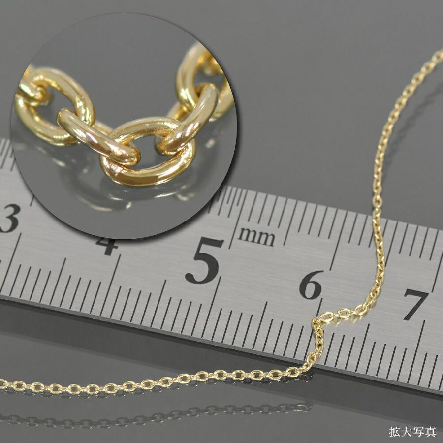 ネックレス チェーン 10金 イエローゴールド 小豆チェーン 幅1.1mm｜鎖 K10YG k10 10k 貴金属 ジュエリー レディース メンズの画像
