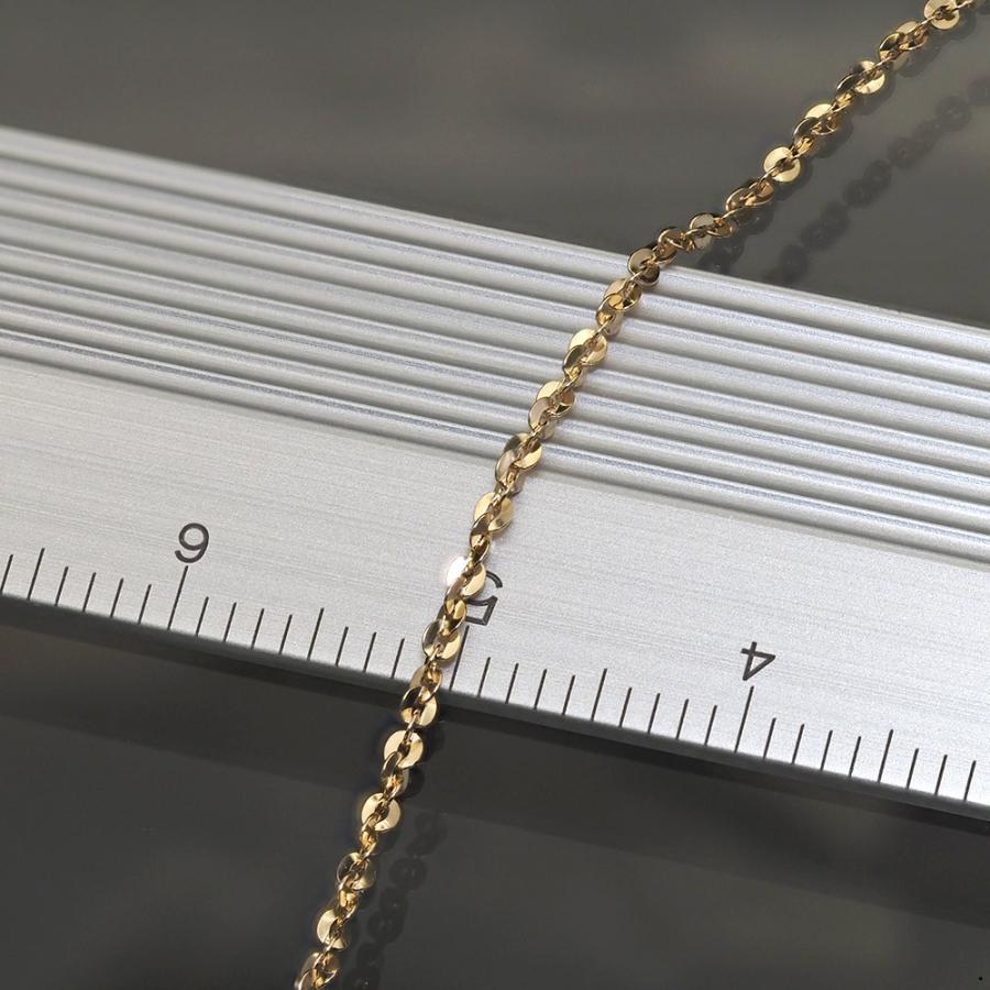 ネックレス チェーン 10金 10kイエローゴールド K10 イエローゴールド メンズ カット アズキ チェーン 2mm幅 50cm 10