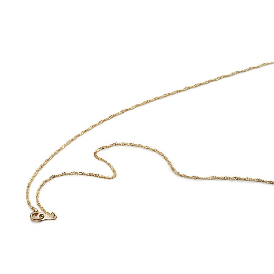 ネックレス チェーン 10金 イエローゴールド スクリューチェーン 幅1.2