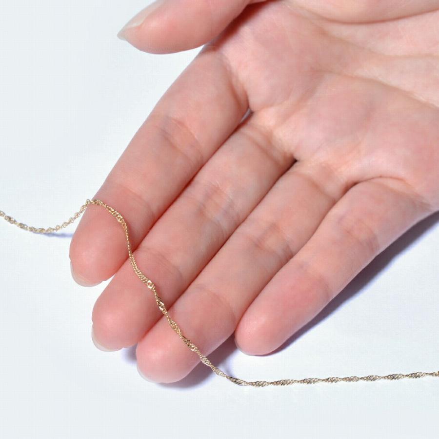 ネックレス チェーン 10金 イエローゴールド スクリューチェーン 幅1.3mm｜鎖 K10YG k10 10k 貴金属 ジュエリー レディース メンズの画像