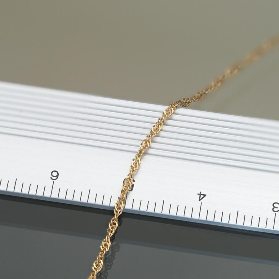 ネックレス チェーン 10金 イエローゴールド スクリューチェーン 幅1.3mm｜鎖 K10YG k10 10k 貴金属 ジュエリー レディース メンズの画像