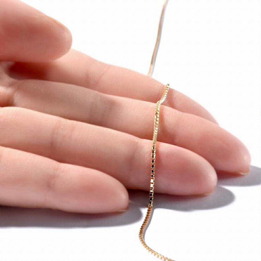 ネックレス チェーン 10金 イエローゴールド ベネチアンチェーン 幅1.0