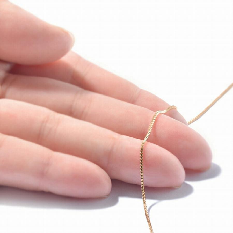 ネックレス チェーン 10金 イエローゴールド ベネチアンチェーン 幅0.8