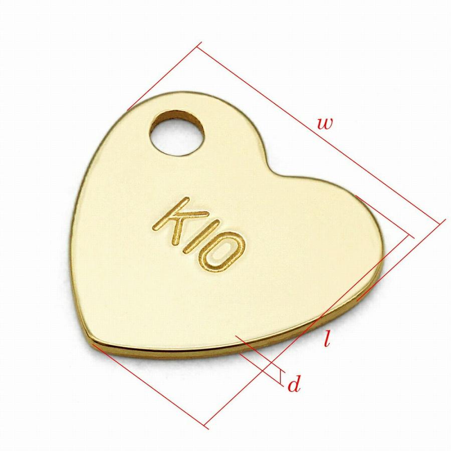 1個売り】 チャームパーツ 10金 イエローゴールド プレート