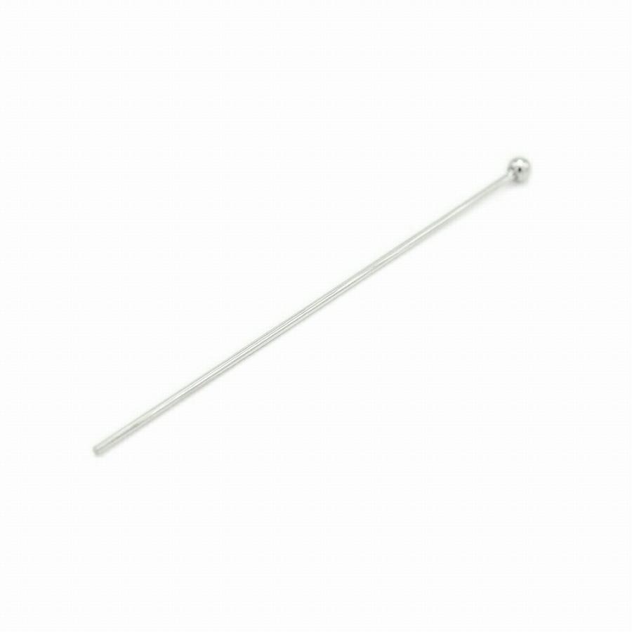 1個売り】 ピンパーツ 14金 ホワイトゴールド 丸ピン 線径0.5mm 長さ