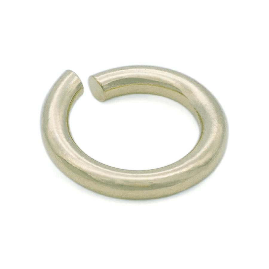 【1個売り】 丸カン 18金 ホワイトゴールド 丸環 線径0.5mm 直径3.0mm ロジウムメッキ加工無し シャンパンゴールド マルカン ...
