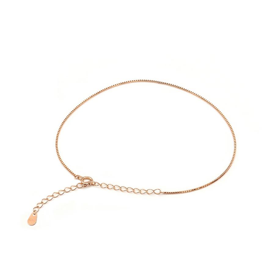 K18 18金 アンクレット ベネチアンチェーン2連 デザイン スキン  