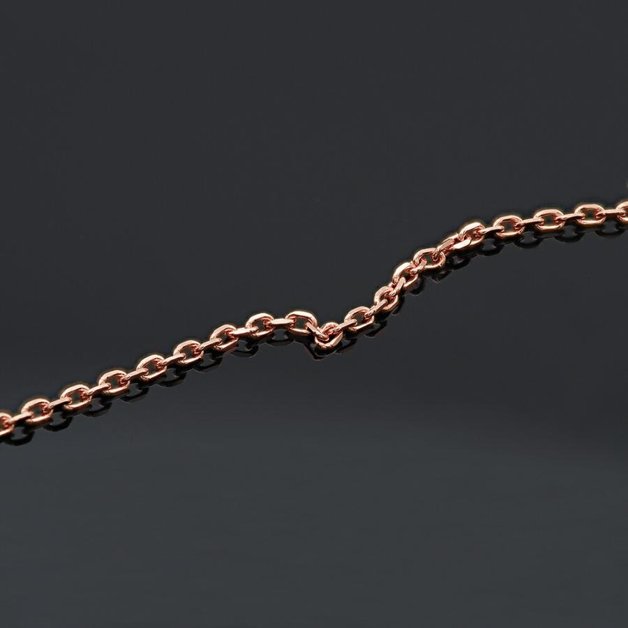 ブレスレット チェーン 18金 ピンクゴールド 4面カット小豆チェーン 幅1.0mm｜鎖 K18PG k18 18k 貴金属 ジュエリー レディース メンズの画像