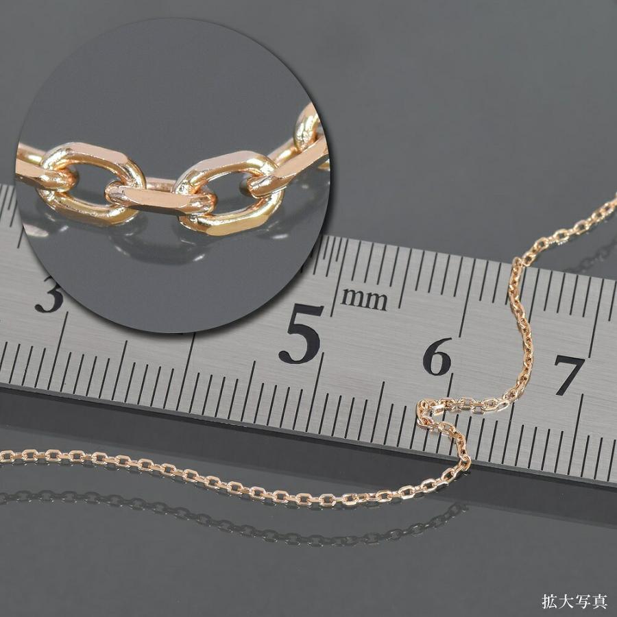 ブレスレット チェーン 18金 ピンクゴールド 4面カット小豆チェーン 幅1.0mm｜鎖 K18PG k18 18k 貴金属 ジュエリー レディース メンズの画像