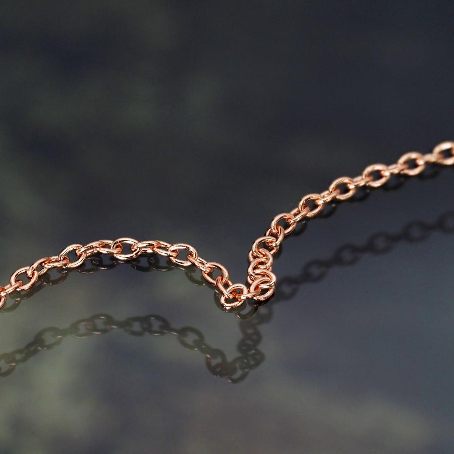 ブレスレット チェーン 18金 ピンクゴールド 小豆チェーン 幅1.2mm｜鎖 K18PG k18 18k 貴金属 ジュエリー レディース メンズの画像