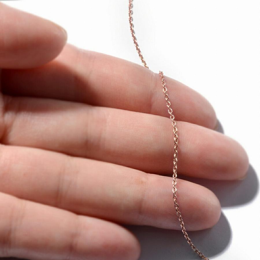 ブレスレット チェーン 18金 ピンクゴールド 小豆チェーン 幅1.2mm｜鎖 K18PG k18 18k 貴金属 ジュエリー レディース メンズの画像