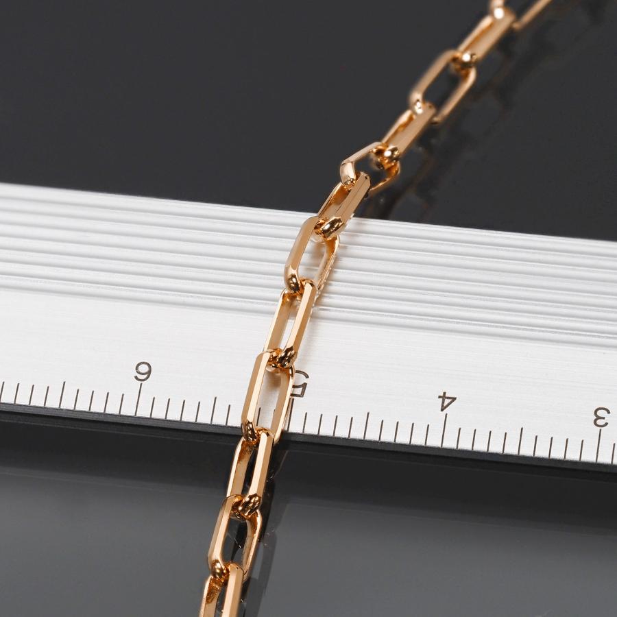 ブレスレット チェーン 18金 ピンクゴールド 6面カットロングロールチェーン 幅3.0mm｜鎖 K18PG k18 18k 貴金属 ジュエリーの画像