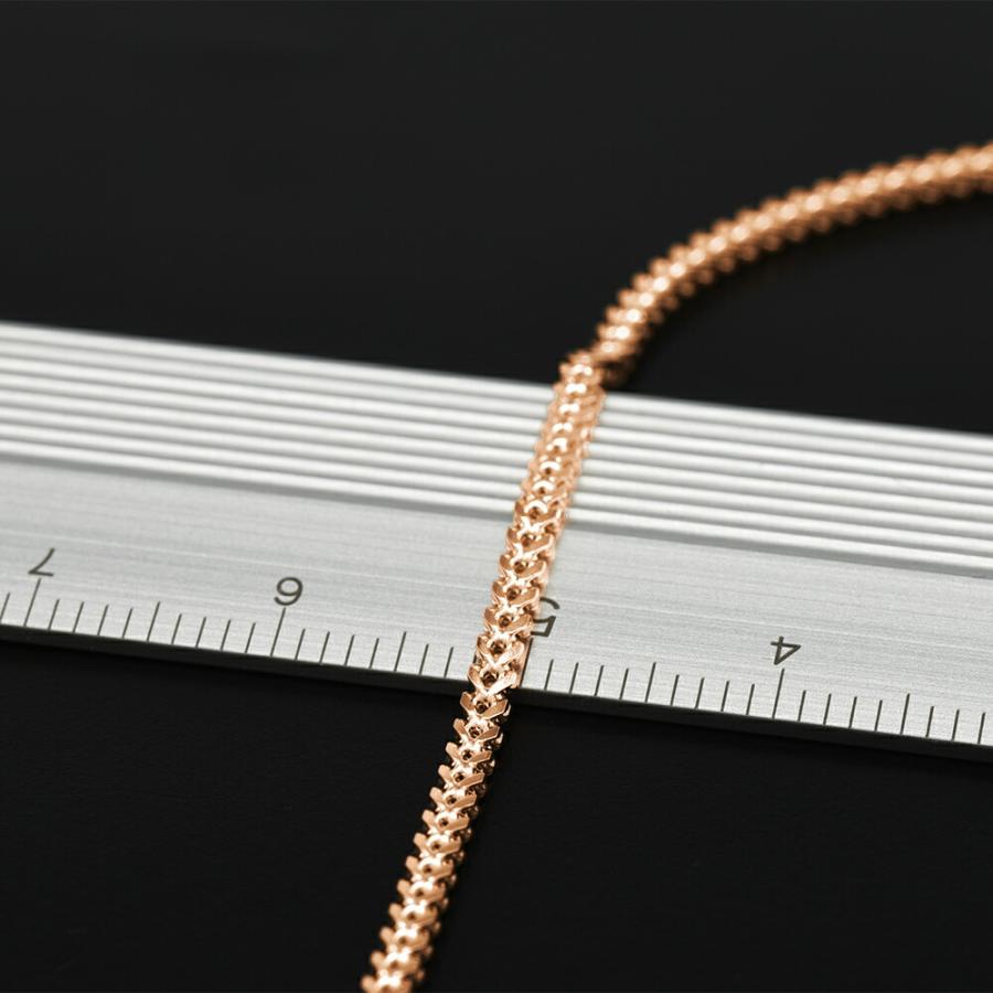 ブレスレット チェーン 18金 ピンクゴールド ターラントRチェーン 幅1.8mm｜鎖 K18PG k18 18k 貴金属 ジュエリー レディース メンズの画像