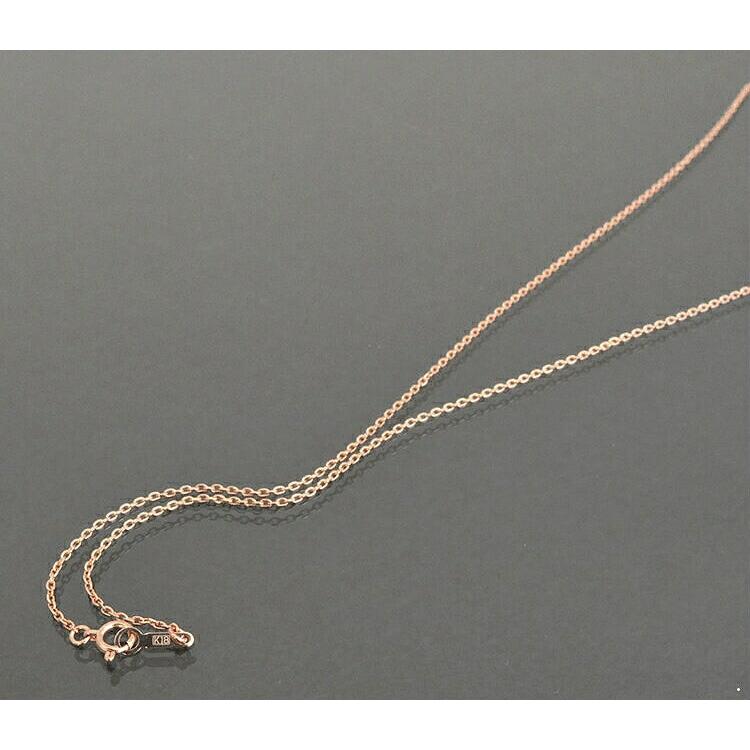 ネックレス チェーン 18金 ピンクゴールド 4面カット小豆チェーン 幅