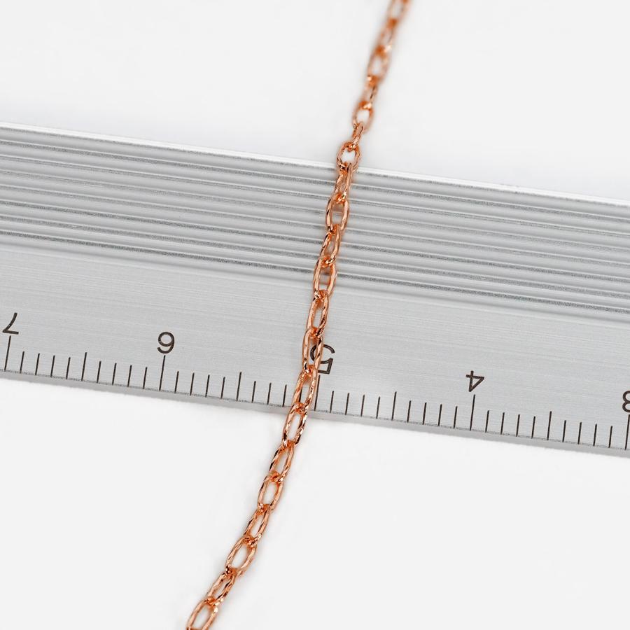 ネックレス チェーン 18金 ピンクゴールド カプリチェーン 幅1.5mm｜鎖 K18PG k18 18k 貴金属 ジュエリー レディース メンズの画像