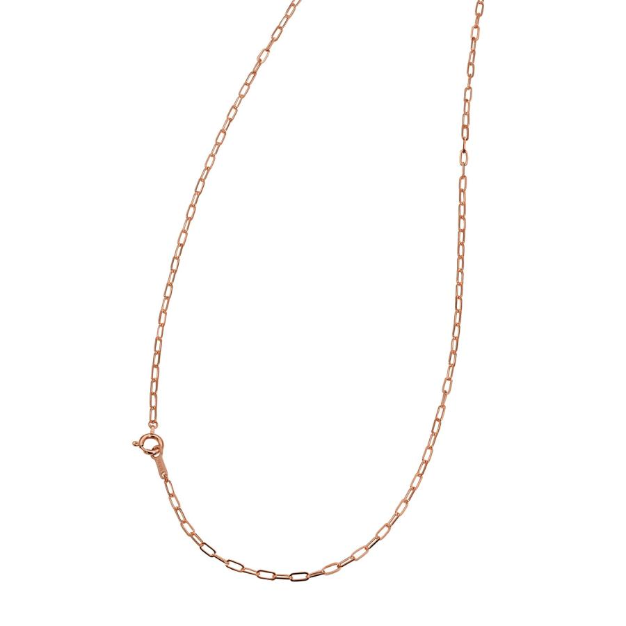 ネックレス チェーン 18金 ピンクゴールド 2面カットフラットロング