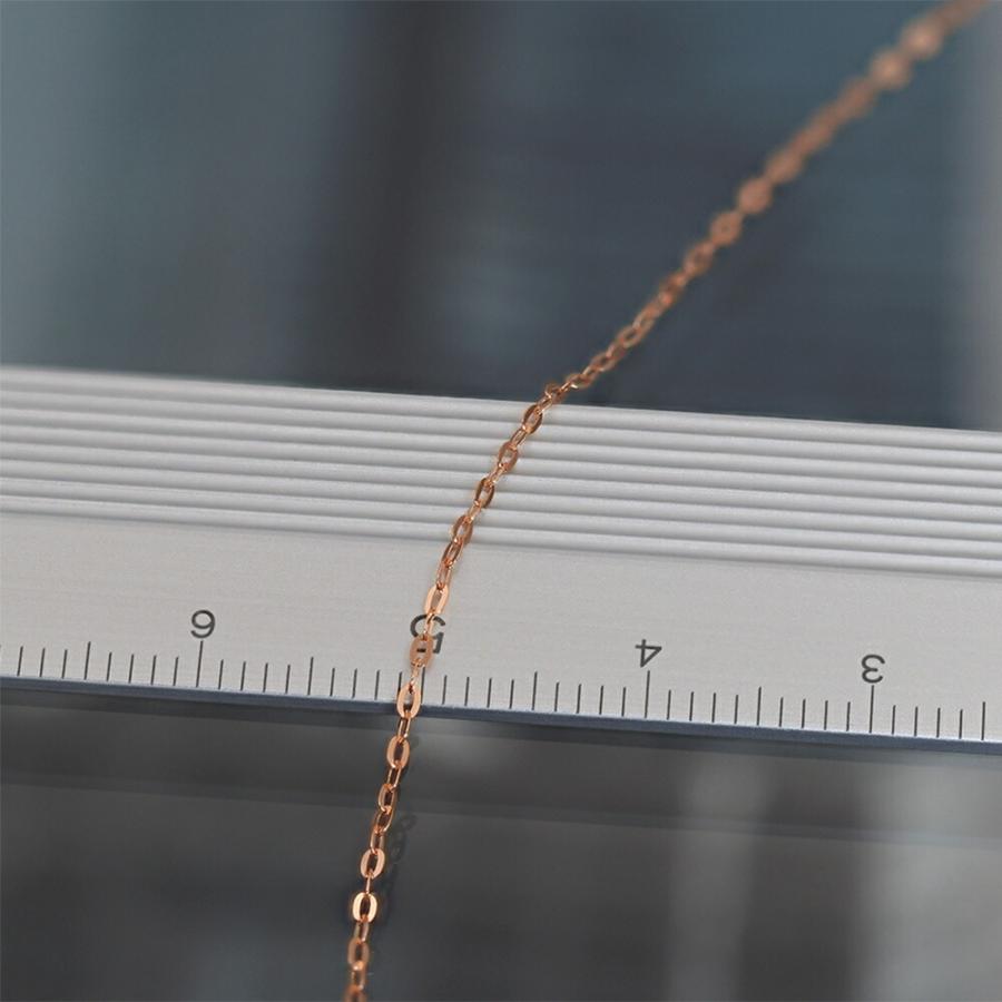 ネックレス チェーン 18金 ピンクゴールド 小判みたいなチェーン 幅1.1mm｜鎖 K18PG k18 18k 貴金属 ジュエリー レディース メンズの画像