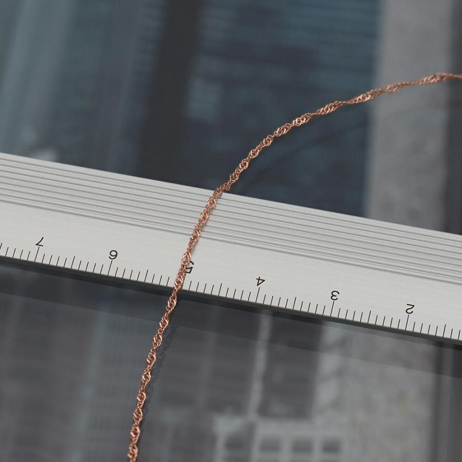 ネックレス チェーン 18金 ピンクゴールド スクリューチェーン 幅1.2mm｜鎖 K18PG k18 18k 貴金属 ジュエリー レディース メンズの画像