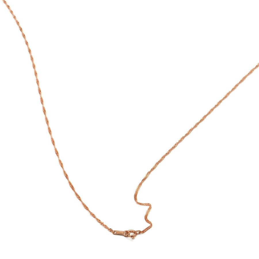 ネックレス チェーン 18金 ピンクゴールド スクリューチェーン 幅1.3mm 