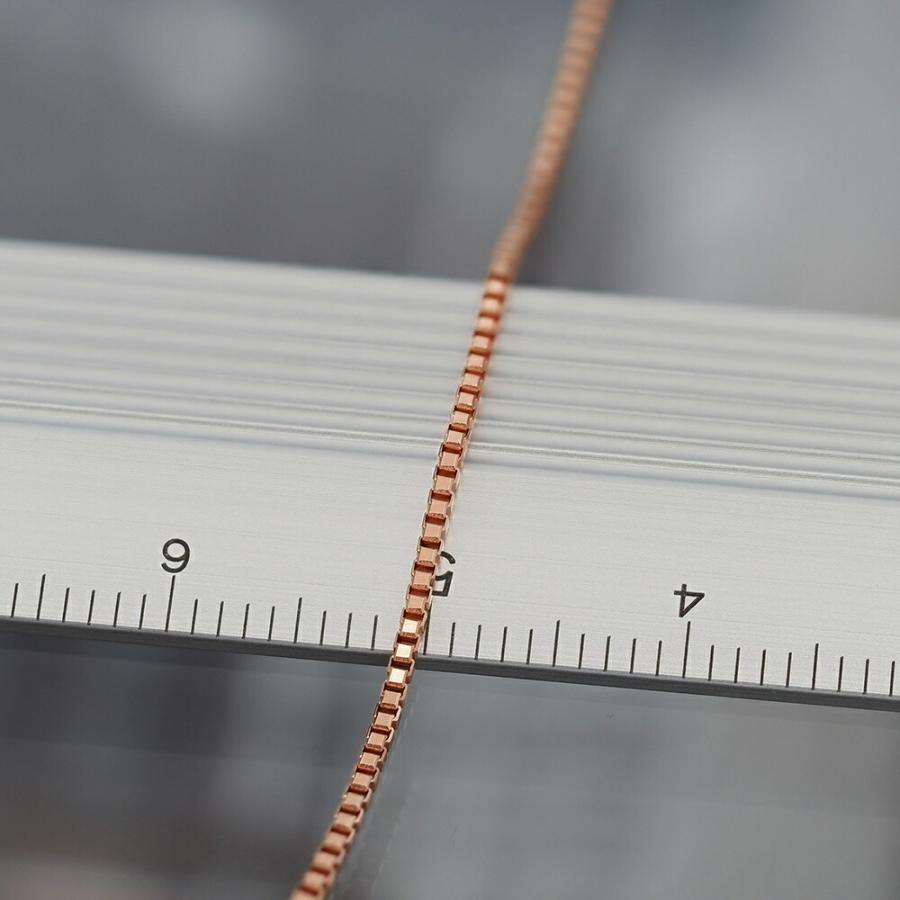 ネックレス チェーン 18金 ピンクゴールド ベネチアンチェーン 幅1.0mm｜鎖 K18PG k18 18k 貴金属 ジュエリー レディース メンズの画像