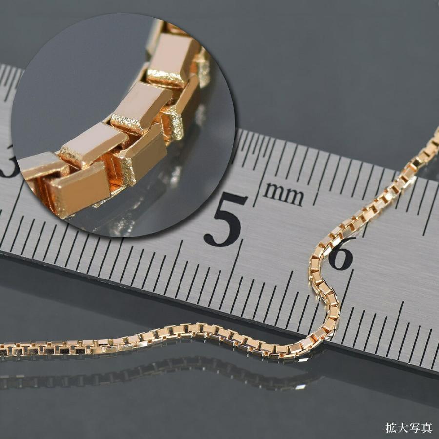 ネックレス チェーン 18金 ピンクゴールド ベネチアンチェーン 幅1.15mm｜鎖 K18PG k18 18k 貴金属 ジュエリー レディース メンズの画像