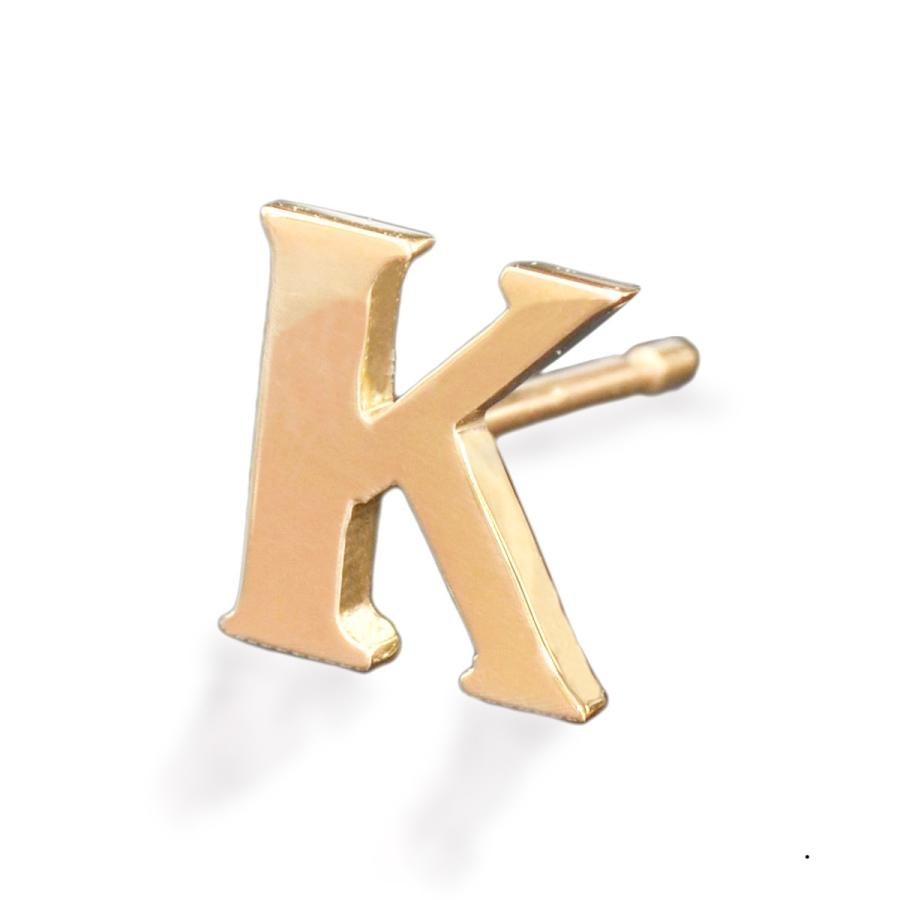 バラ売り 1個 ピアス 18金 ピンクゴールド K イニシャルのピアス アルファベット 文字 K18pg 18k レディース メンズ K18pged 0001 K ジュエリー ネックレス Rubby 通販 Yahoo ショッピング