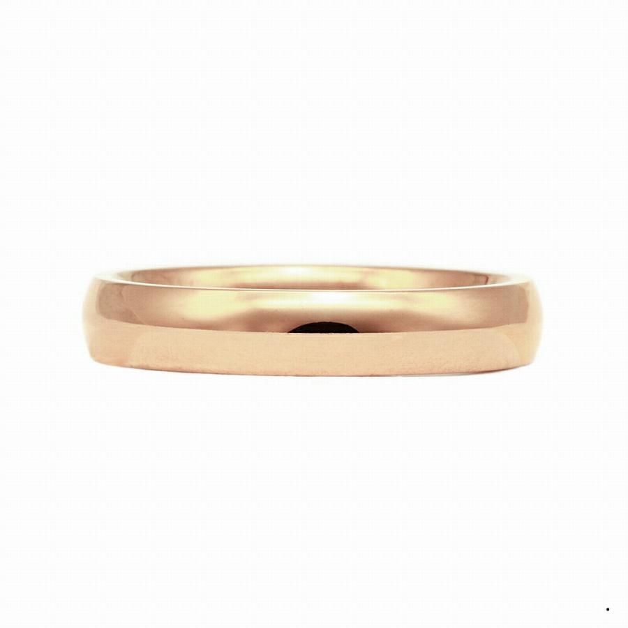 指輪 18金 ピンクゴールド 甲丸リング 幅4.0mm ピンキーリングもございます 地金リング｜K18PG 18k レディース メンズの画像