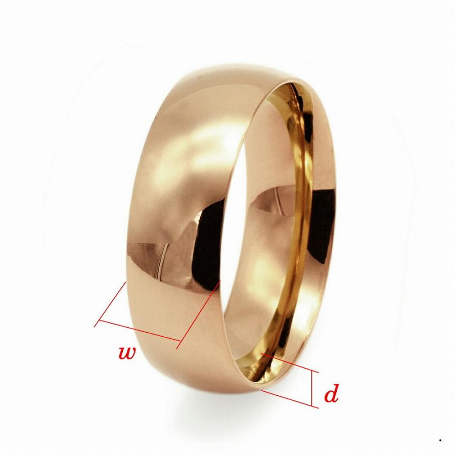 指輪 18金 ピンクゴールド 甲丸リング 幅8.0mm ピンキーリングもございます 地金リング｜K18PG 18k レディース メンズ_5
