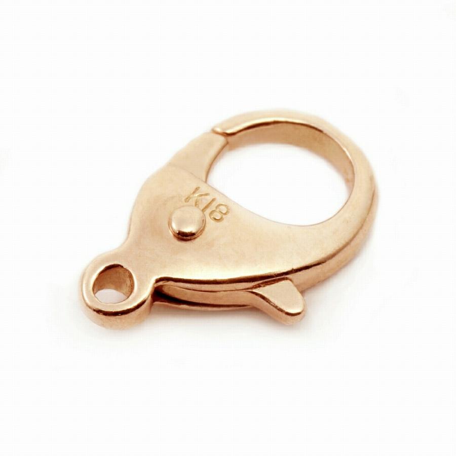 1個売り】 留め具 18金 ピンクゴールド フック 縦10.0mm カニカン カニ