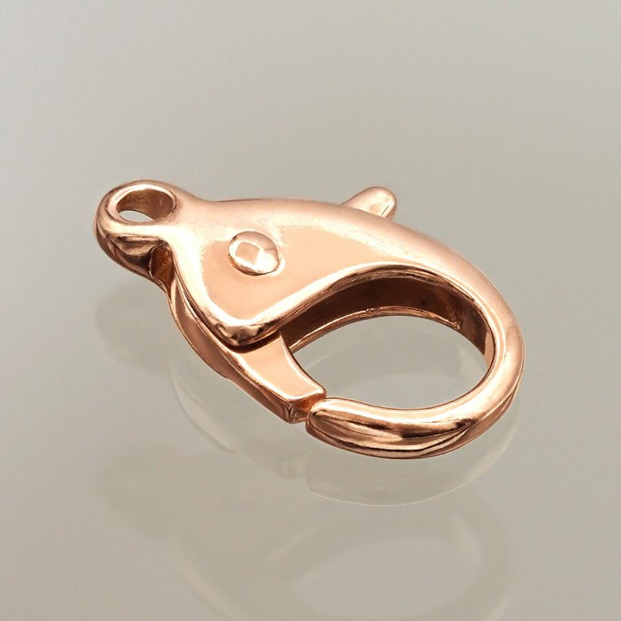 1個売り】 留め具 18金 ピンクゴールド フック 縦10.0mm カニカン カニ