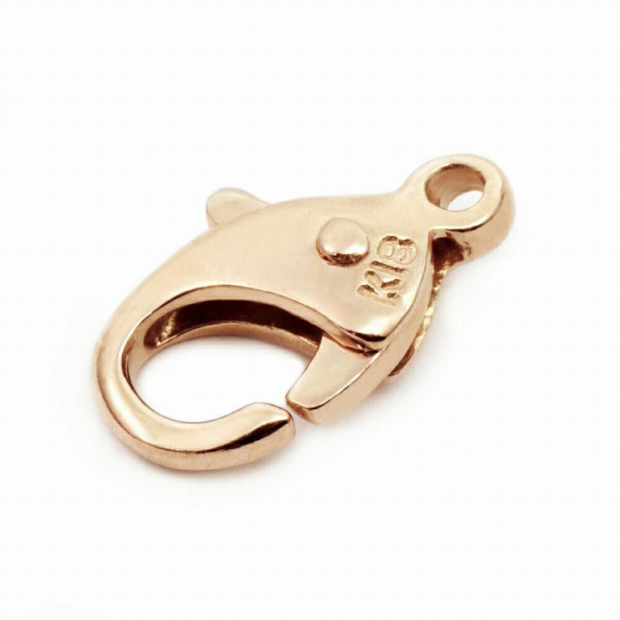 1個売り】 留め具 18金 ピンクゴールド フック 縦9.0mm カニカン カニ