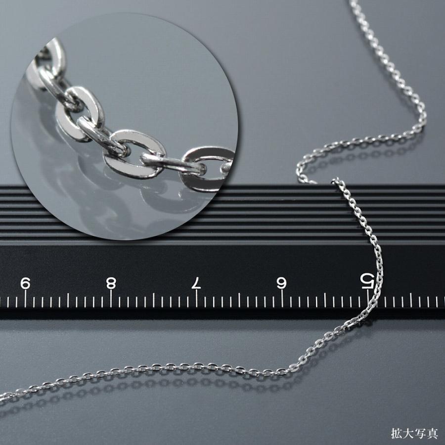 ブレスレット チェーン 18金 ホワイトゴールド フラット小豆チェーン 幅0.7mm｜鎖 K18WG k18 18k 貴金属 ジュエリー レディース メンズ_4