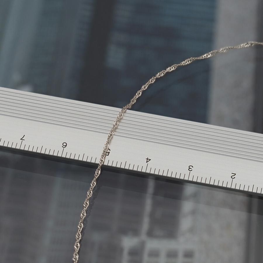 ブレスレット チェーン 18金 ホワイトゴールド スクリューチェーン 幅1.2mm｜鎖 K18WG k18 18k 貴金属 ジュエリー レディース メンズの画像