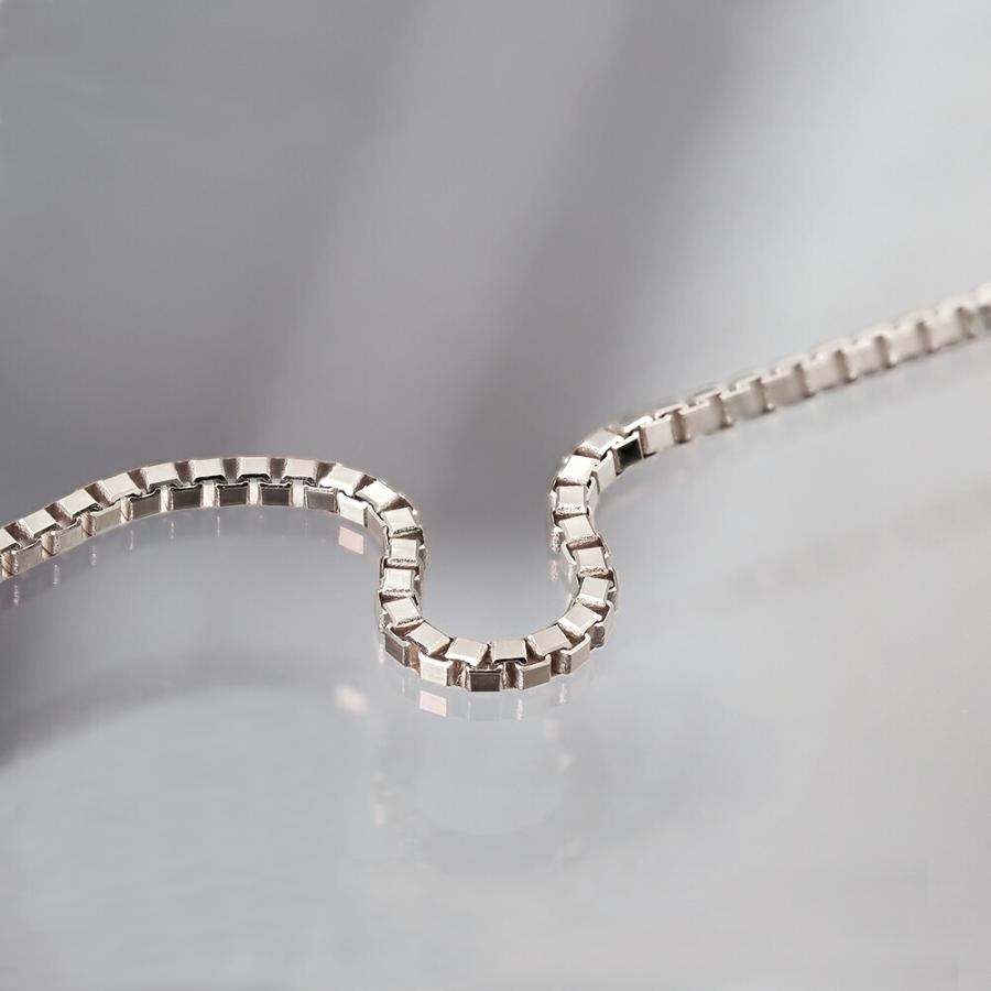 ブレスレット チェーン 18金 ホワイトゴールド ベネチアンチェーン 幅1.0mm｜鎖 K18WG k18 18k 貴金属 ジュエリー レディース メンズの画像