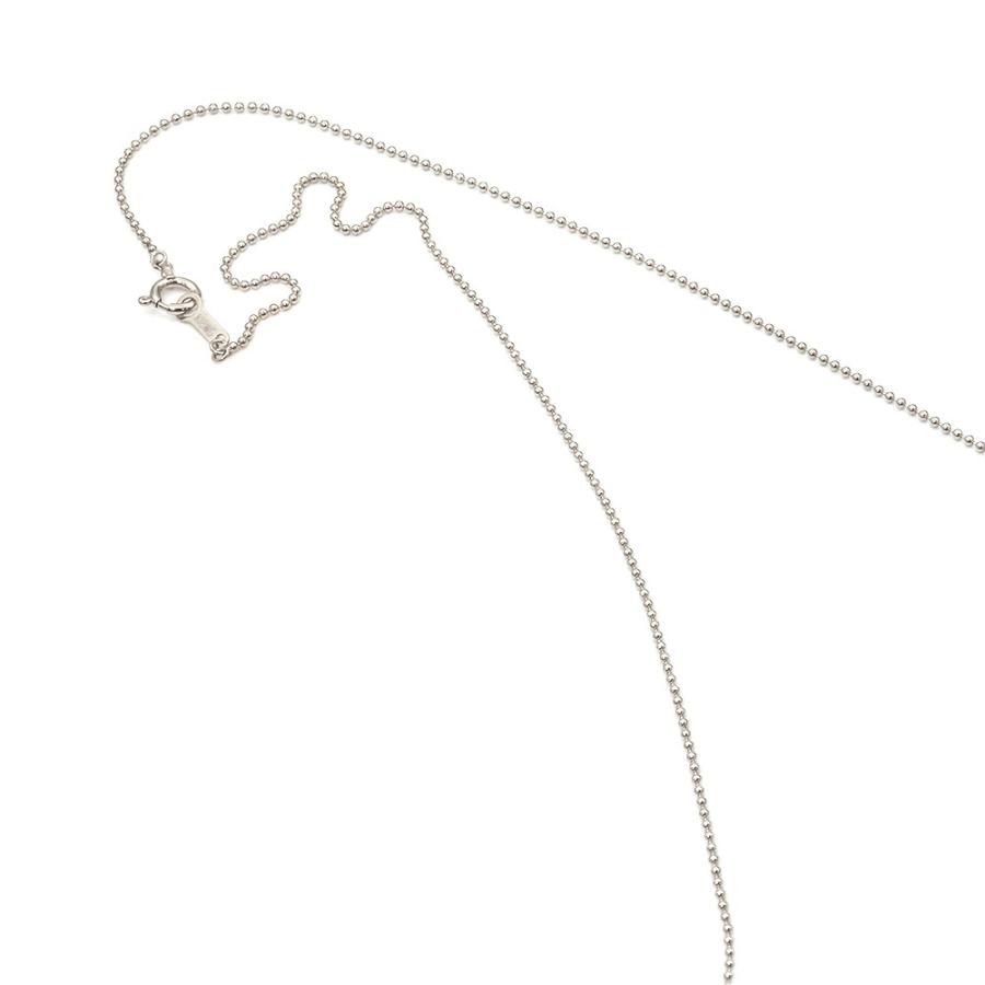 ネックレス チェーン 18金 ホワイトゴールド ボールチェーン 幅1.0mm