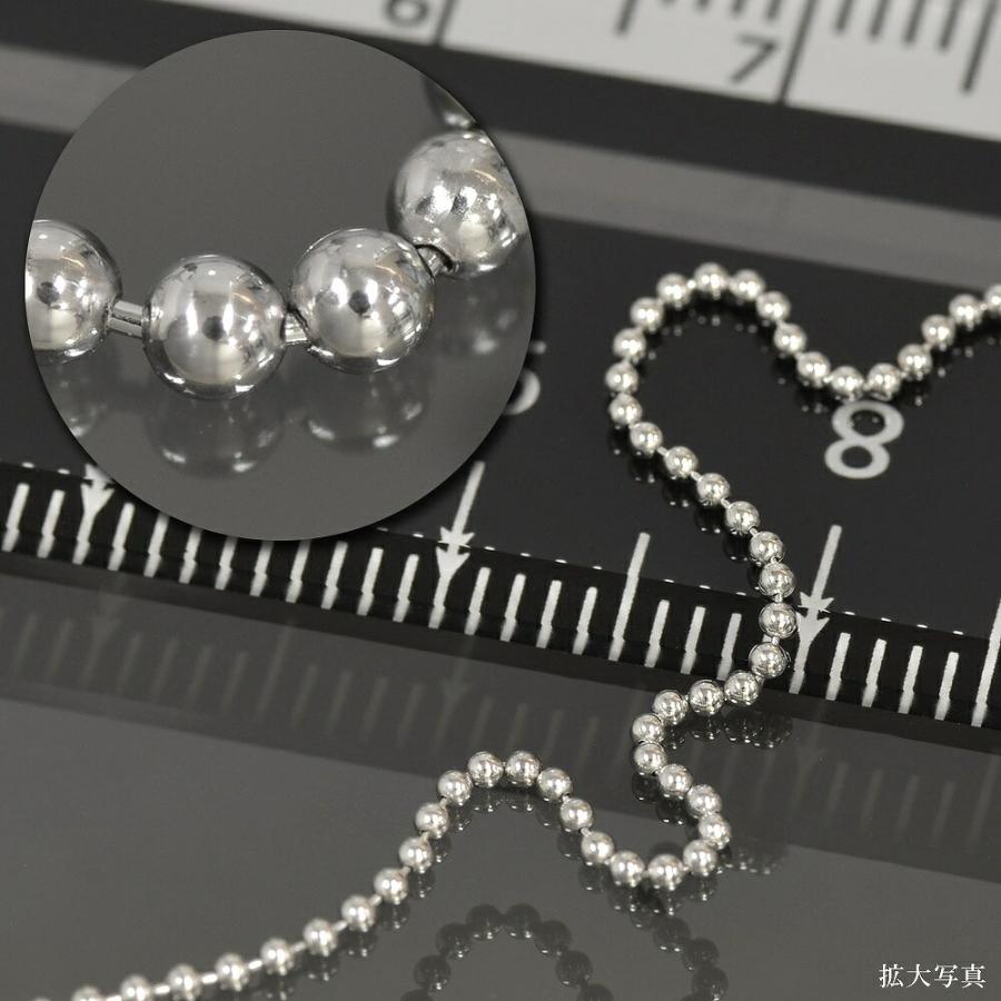 ネックレス チェーン 18金 ホワイトゴールド ボールチェーン 幅1.0mm