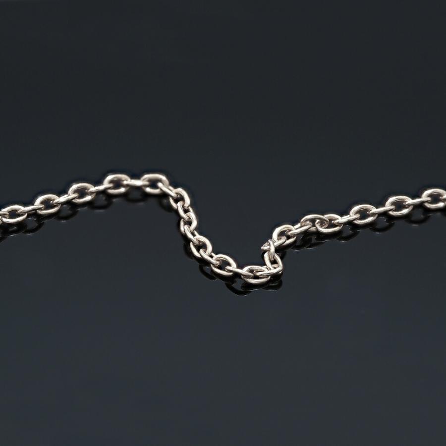 ネックレス チェーン 18金 ホワイトゴールド 小豆チェーン 幅0.9mm｜鎖 