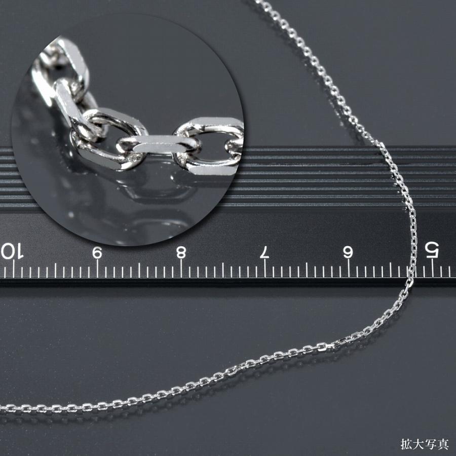 ネックレス チェーン 18金 ホワイトゴールド 4面カット小豆チェーン 幅1.0mm｜鎖 K18WG k18 18k 貴金属 ジュエリー レディース メンズ