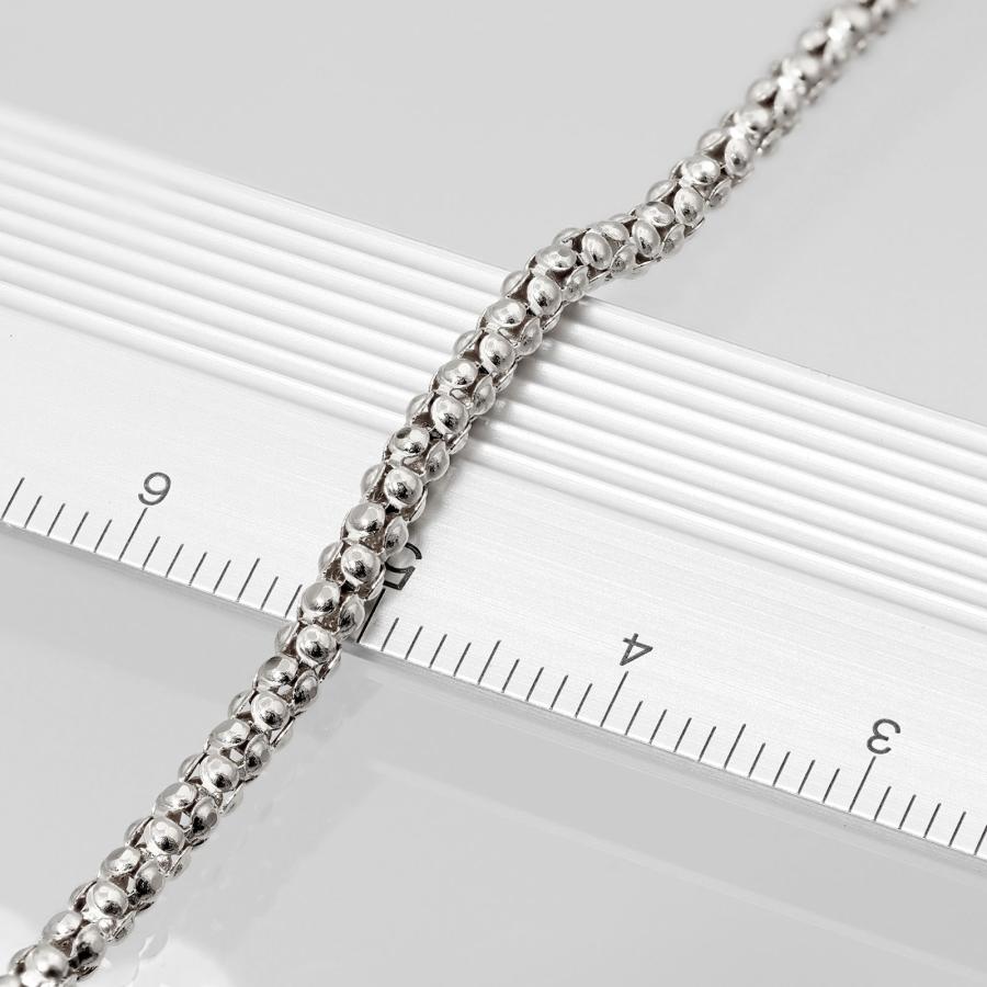 ネックレス チェーン 18金 ホワイトゴールド カットポンパチェーン 幅