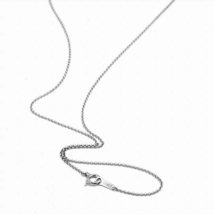 ネックレス チェーン 18金 ホワイトゴールド ロールチェーン 幅1.0mm